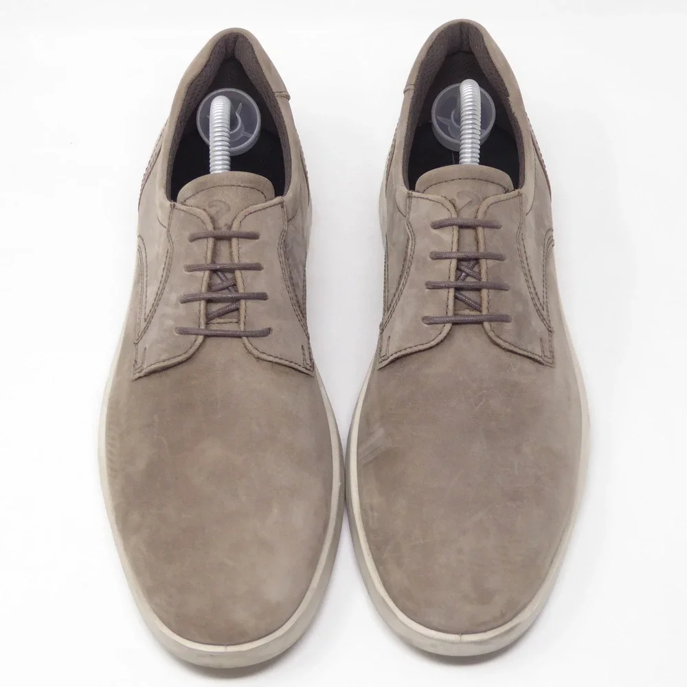 ECCO Mens S-Lite Hybrid Derby Shoes Taupe Leather Lace Up 42 / 8-8.5